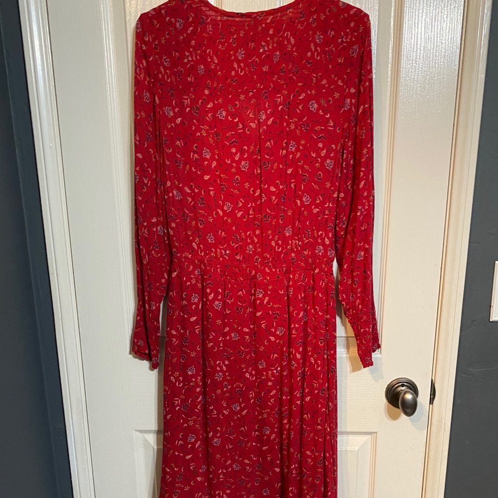 Red dress with flowers